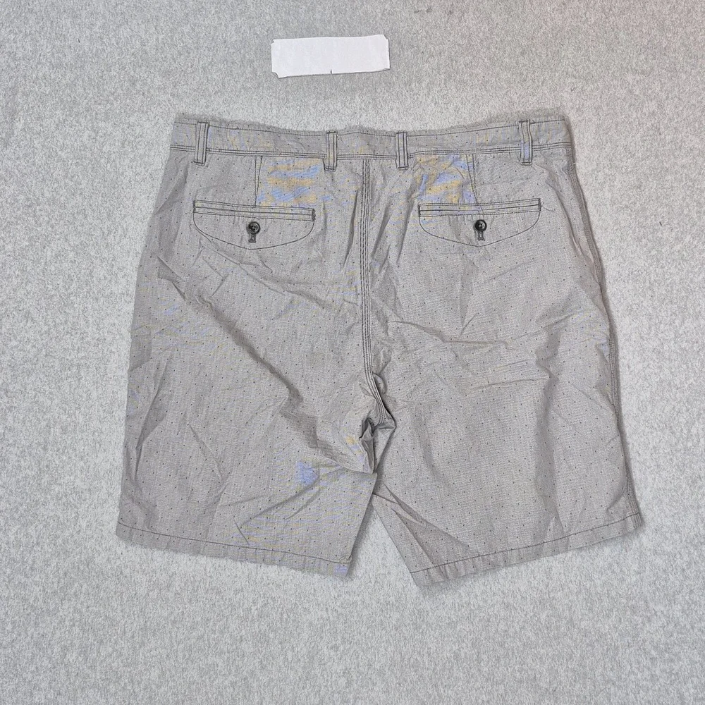 Banana Republic Men Shorts 38 Gray Polka Dot Chino Aiden Short‎ Button 9.5